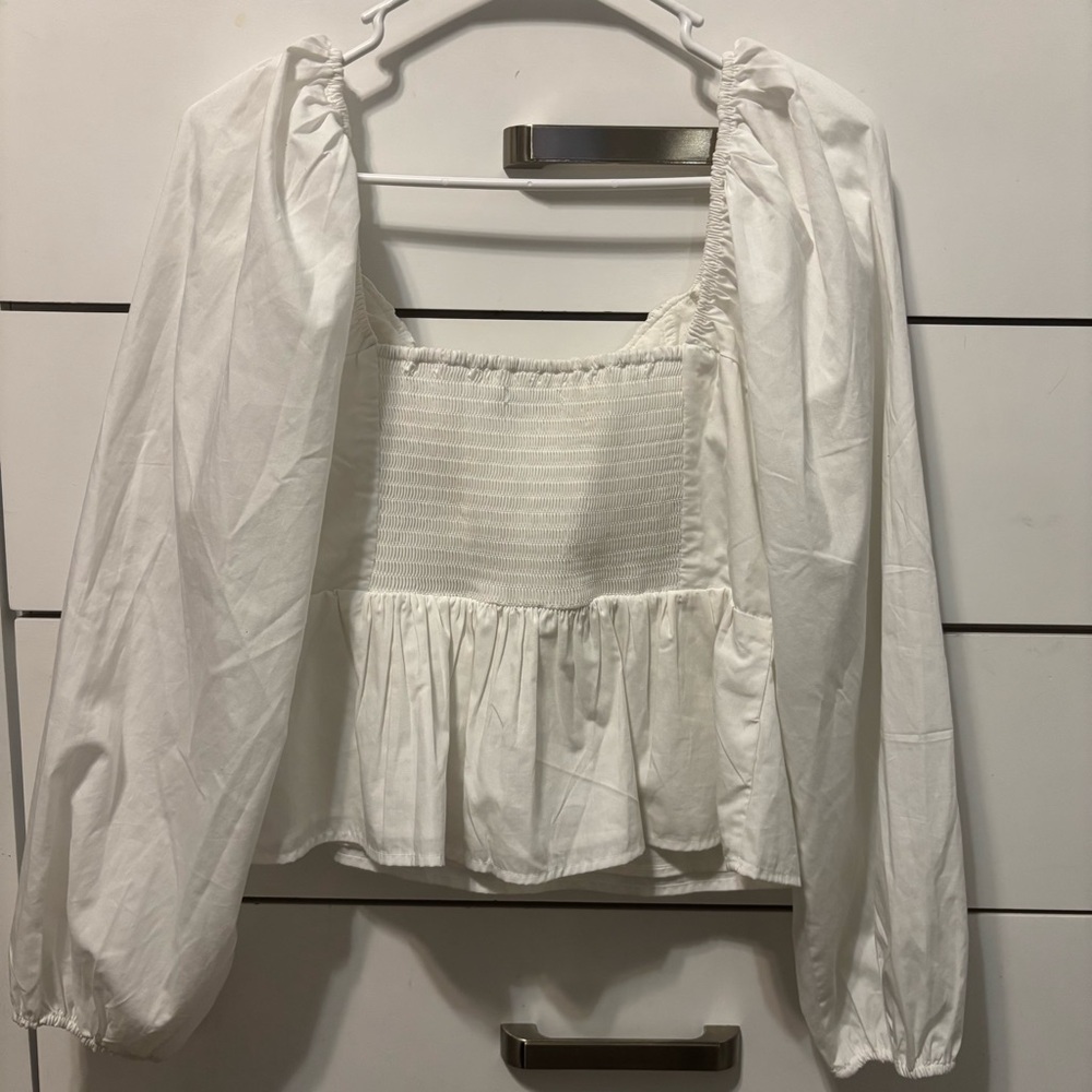 Abercrombie & Fitch White Blouse Top - Picture 3 of 5
